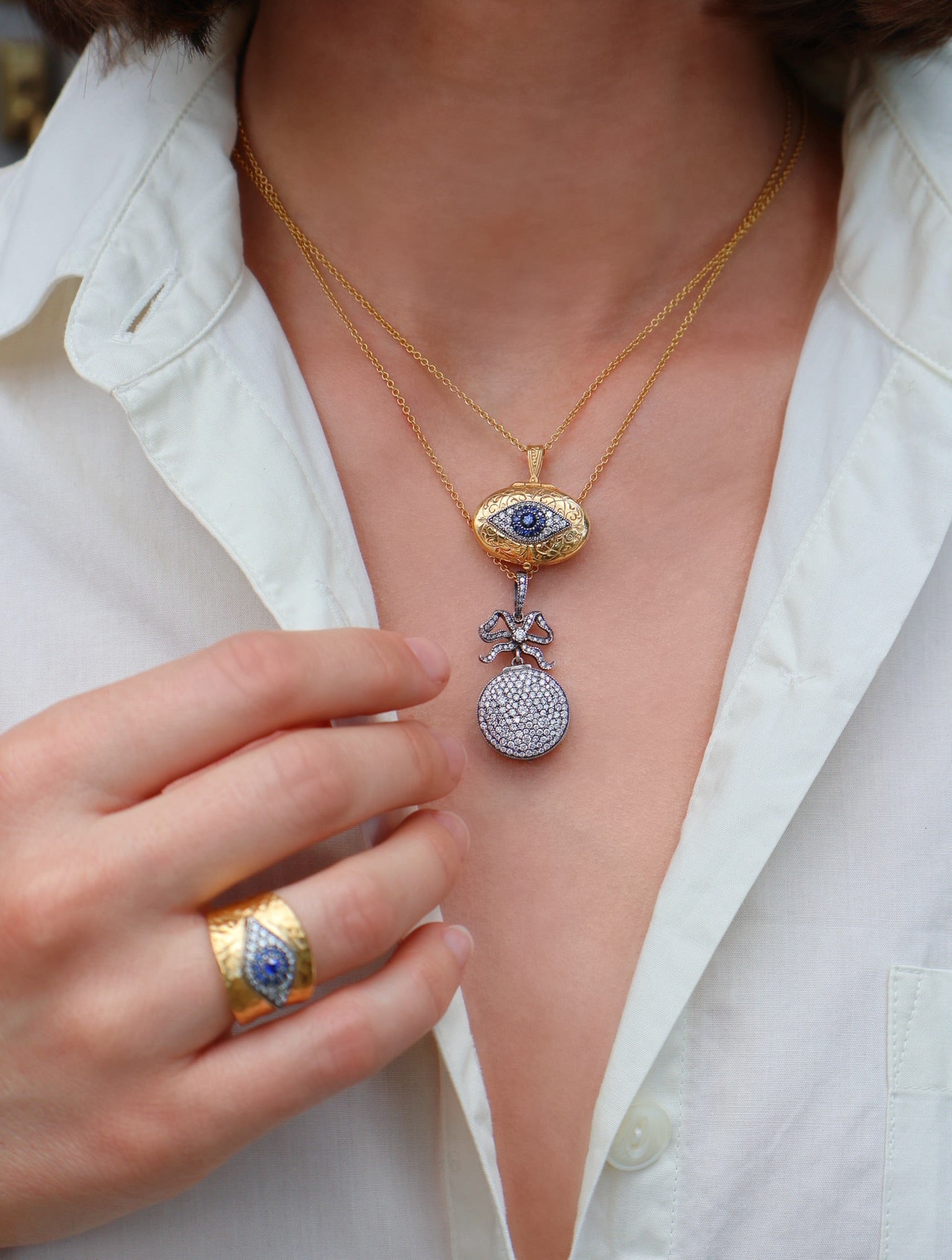arman Sarkisyan diamond bow locket tiny gods 