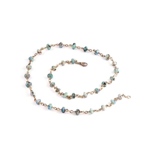 Azurite Beaded Confetti Necklace