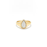 SET BABY CHEVALIERE POIRE & MINI BAGUE VAGUE DIAMANTS OJ pear baby diamond wave band ring Tony gods Yvonne Léon