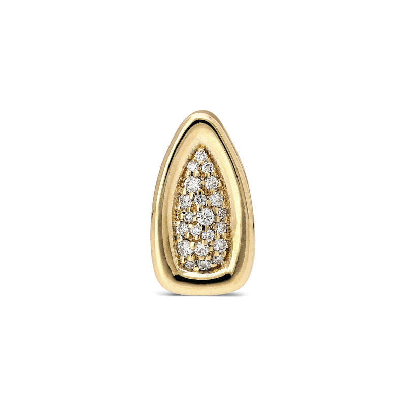 14k yellow gold bana pave diamond bead pendant by Ita Tiny Gods