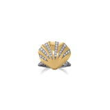 18k yellow gold sea life diamond ring by Sauer Tiny Gods