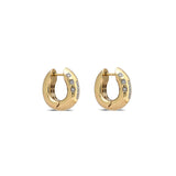 14k yellow gold diamond bomba hoop earrings by Ita Tiny Gods