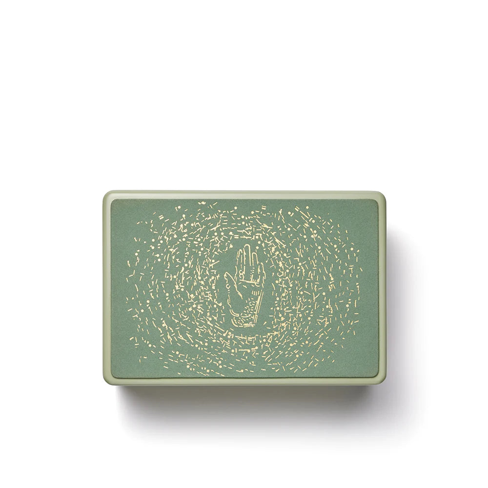 Mint green mini trunk jewelry box by Trove Tiny Gods 
