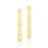 Cadar yellow gold foundation drop earrings at Tiny Gods large long statement yellow gold