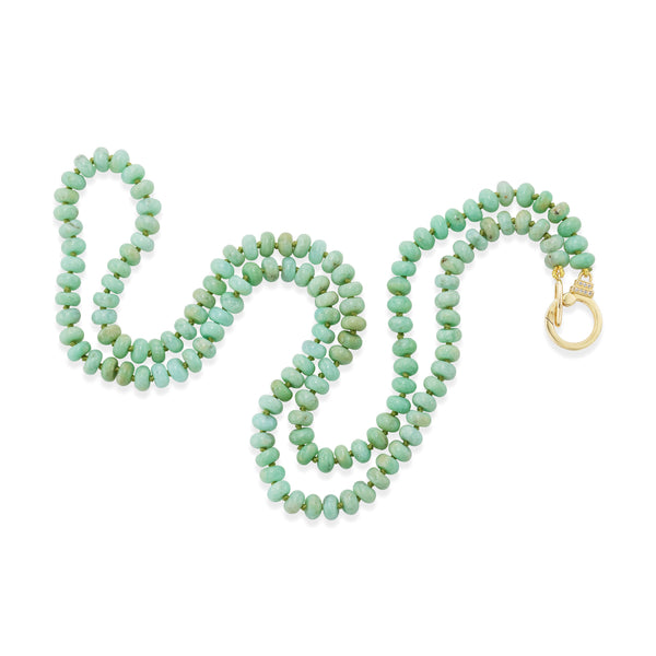 22" Chrysoprase Rondelle Bead Necklace