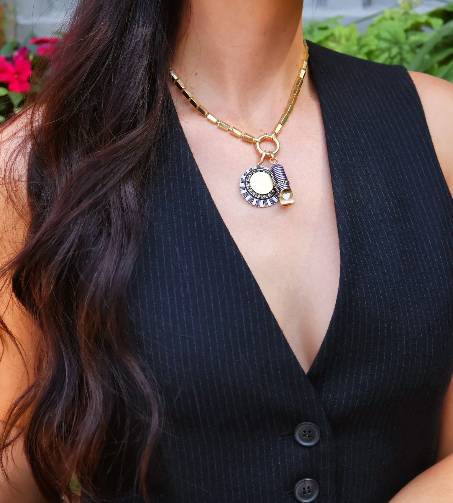 18k yellow gold 17" gold knife edge alchemy chain link necklace by Circa 1700 Tiny Gods 