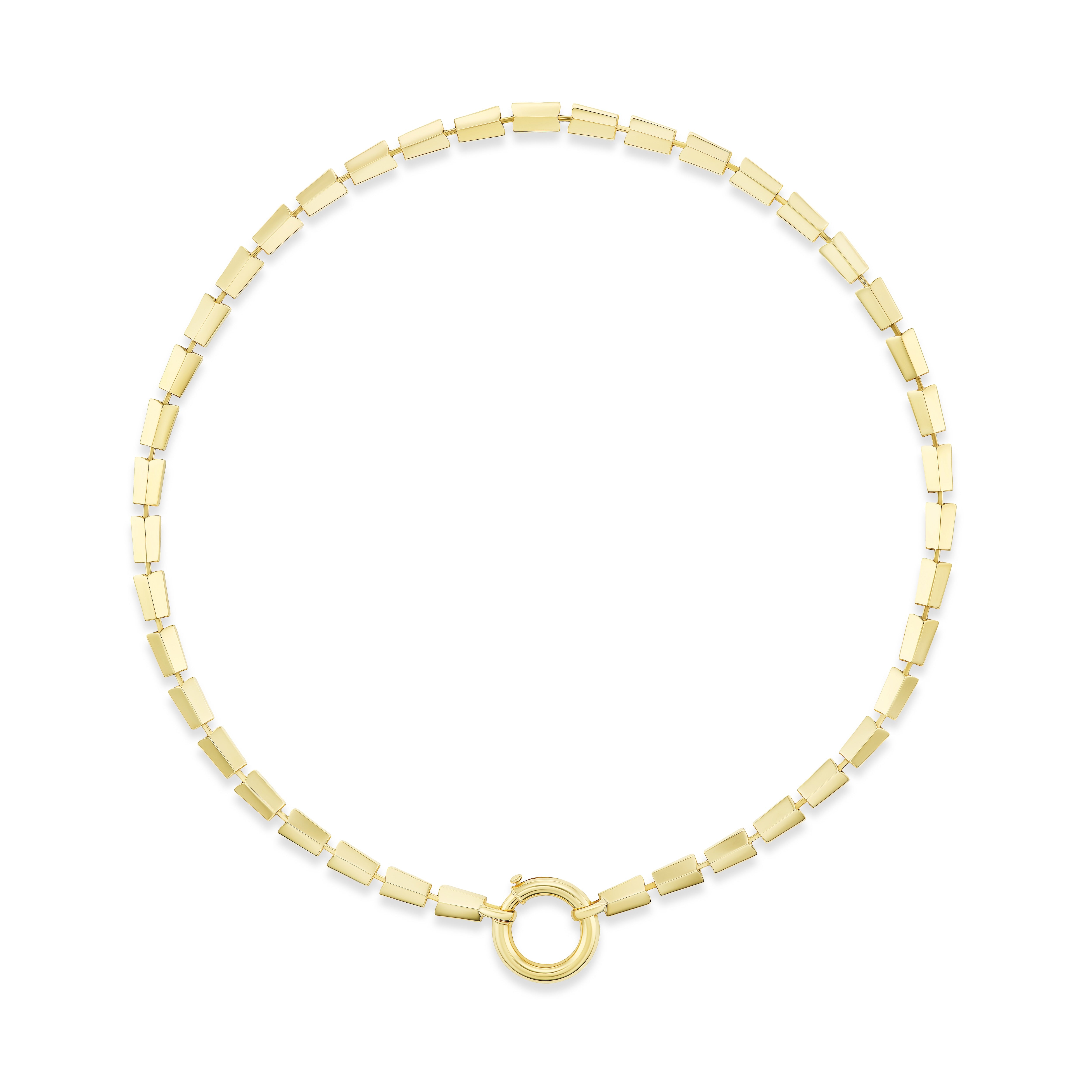 18k yellow gold 17" gold knife edge alchemy chain link necklace by Circa 1700 Tiny Gods 