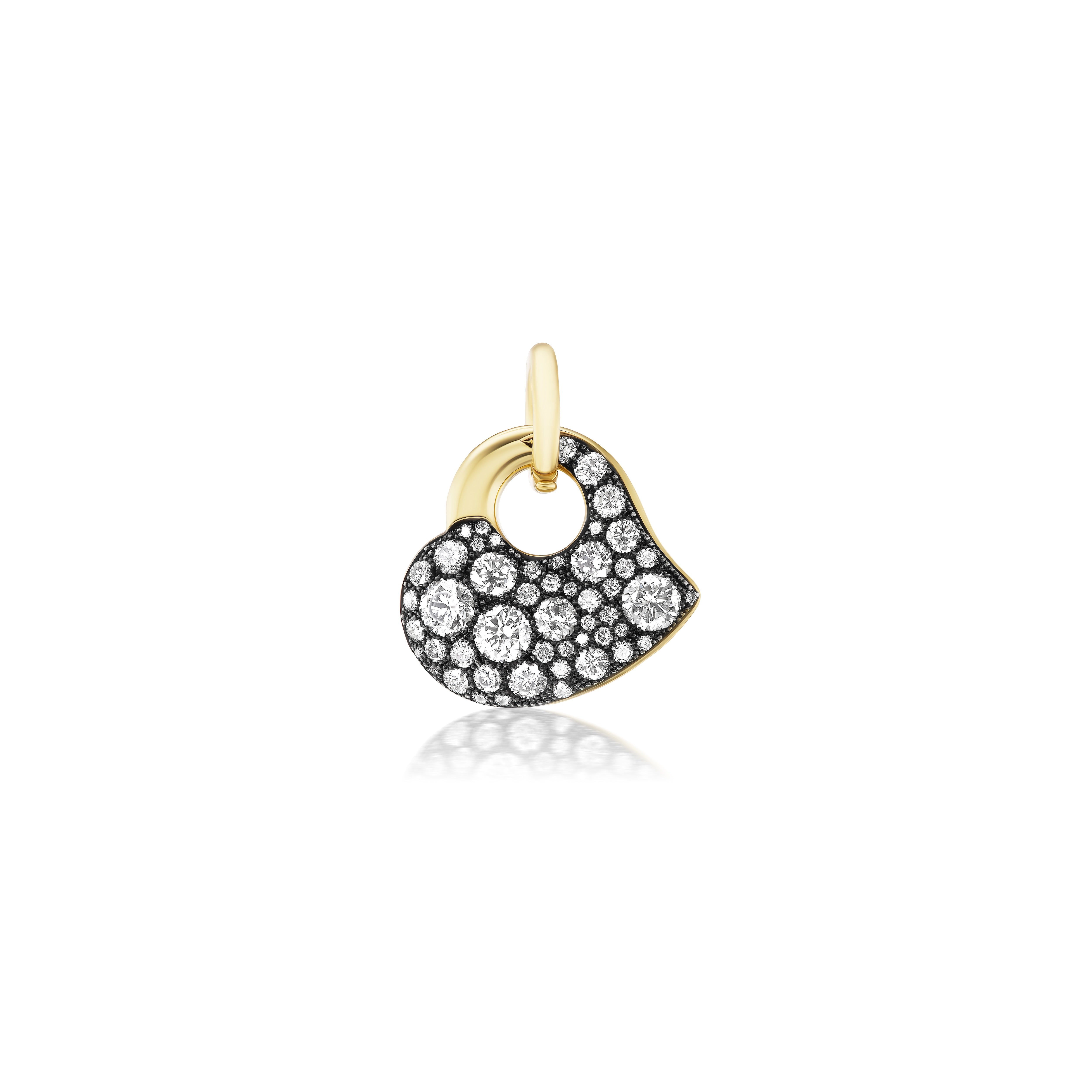 18k yellow gold diamond fill your heart pendant love talisman by Circa 1700 Tiny Gods 