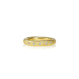 14k yellow gold diamond classic band by rene Barnes Tiny gods