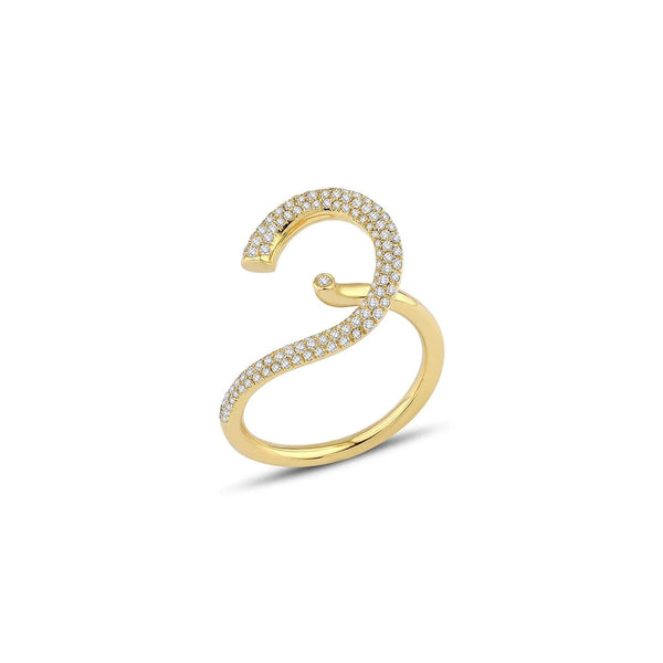 18k yellow gold diamond cosmic ring by Kloto Tiny Gods