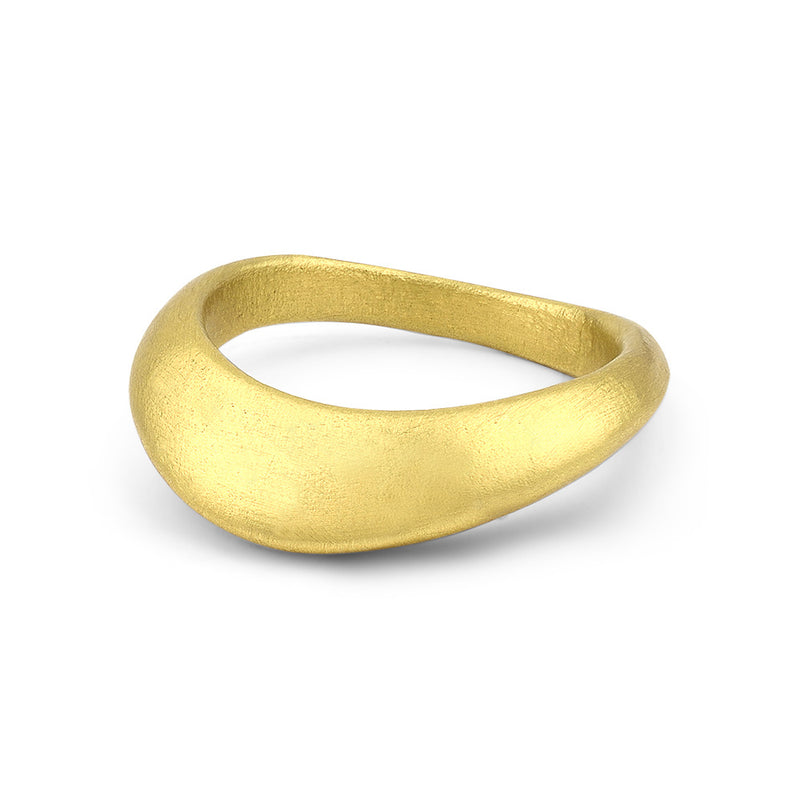 18k yellow gold textured finished ring by Kloto Tiny Gods
