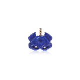 Carved Lapis Crab Pendant