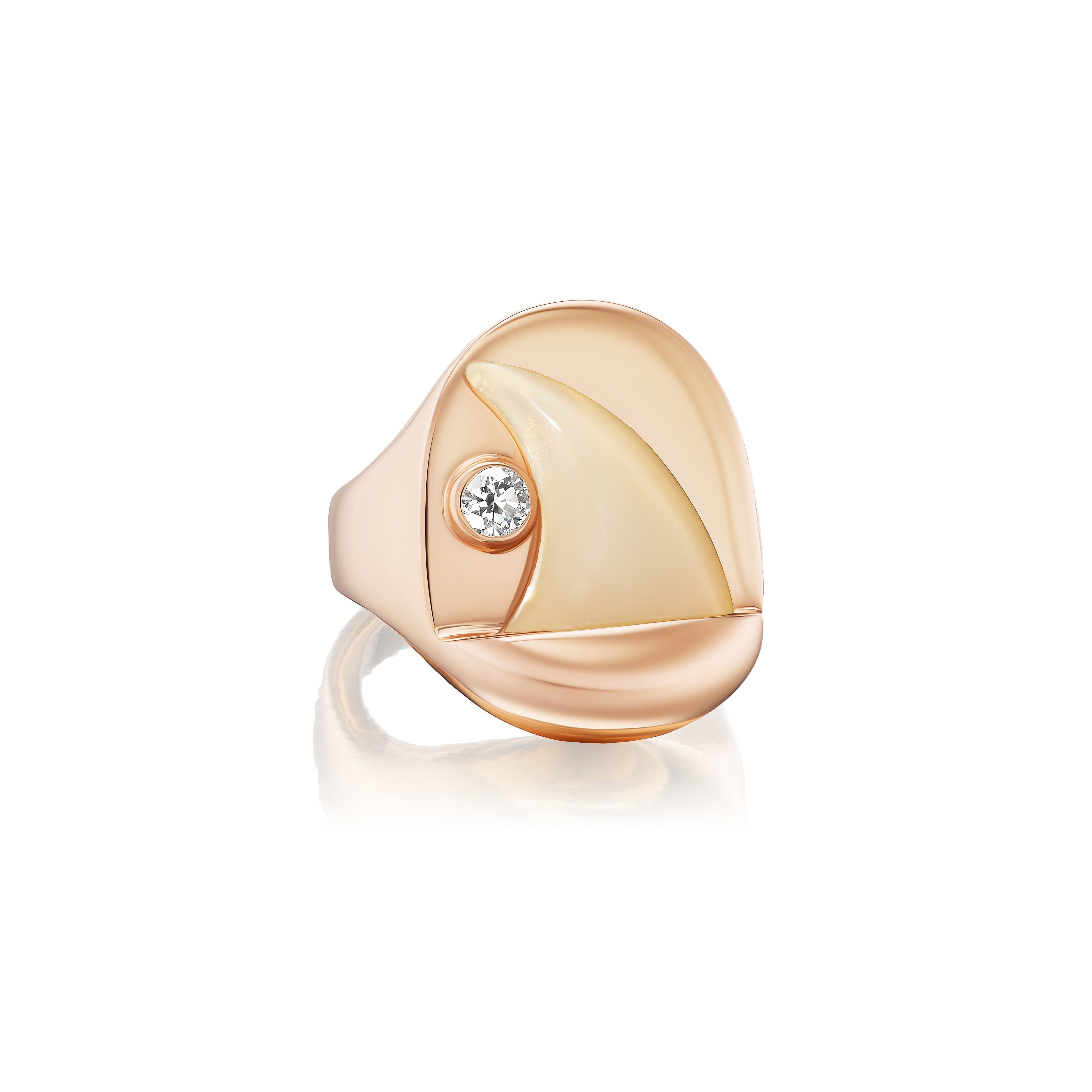 dezso moonstone diamond rose gold ring shark fin tiny gods 