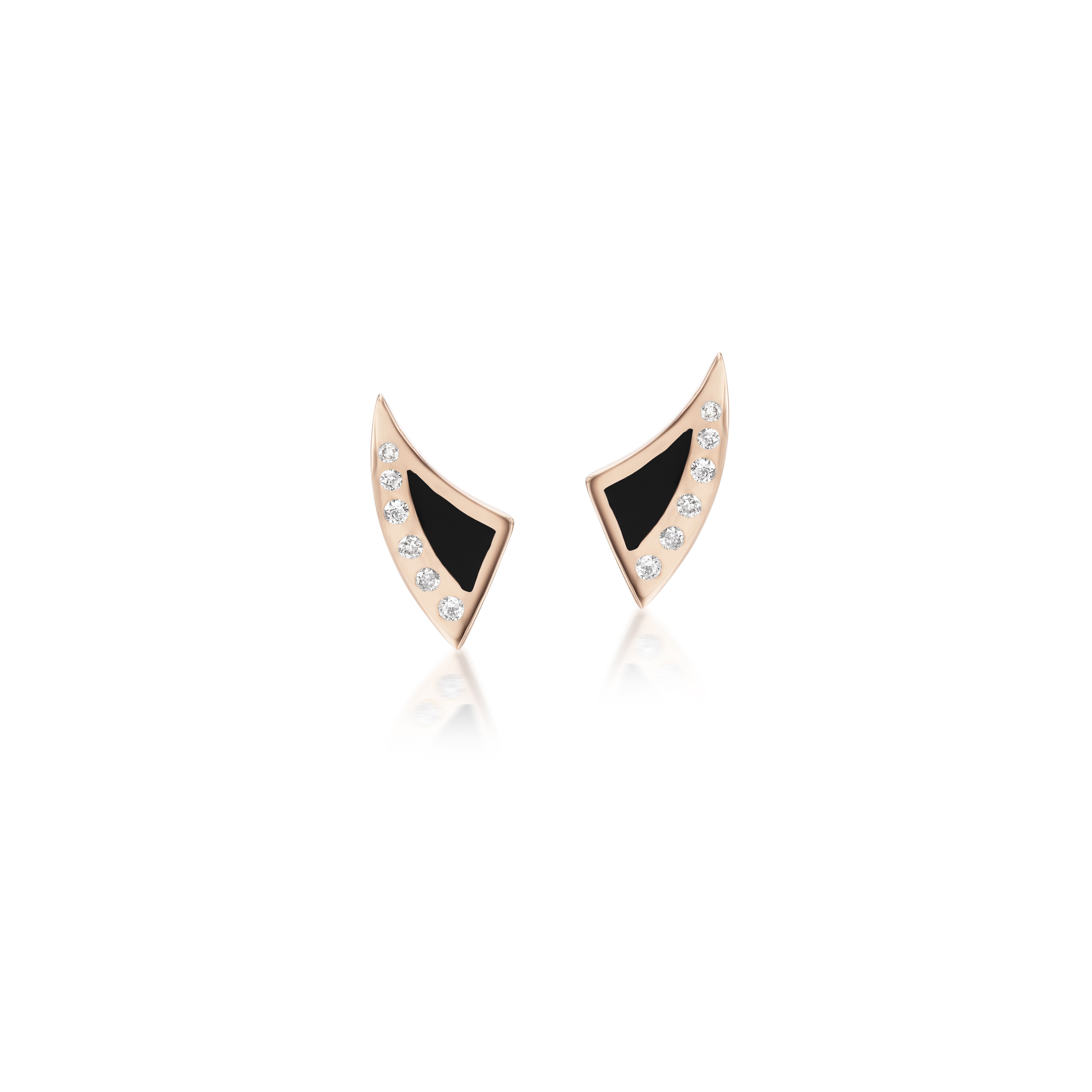 Shark Fin Stud Earrings