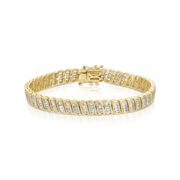 18k yellow gold diamond baguette Zoe bracelet by Anita Ko Tiny Gods 