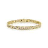 18k yellow gold thin diamond Cleo bracelet by Anita Ko Tiny Gods