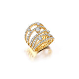 18k yellow gold diamond rio cage ring by Graziela Tiny Gods