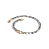 Sterling silver and 18k yellow gold diamond double wrap bracelet and necklace by Sylva & Cie Tiny Gods