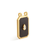 Ebony Scapular with Pear Diamond