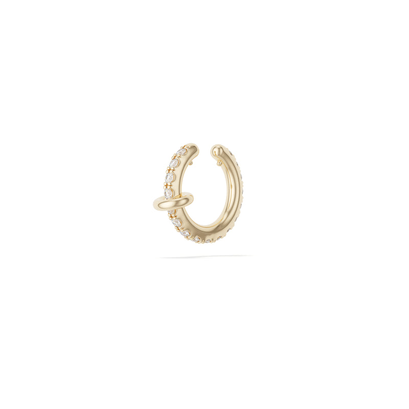 18k yellow gold Elara diamond pave ear cuff by Spinelli Kilcollin Tiny Gods