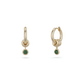 18k yellow gold emerald Zahra hoop earrings by Spinelli Kilcollin Tiny Gods