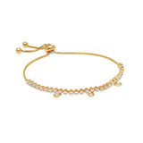 18k yellow gold floating diamond adjustable bolo bracelet Graziela tiny gods 