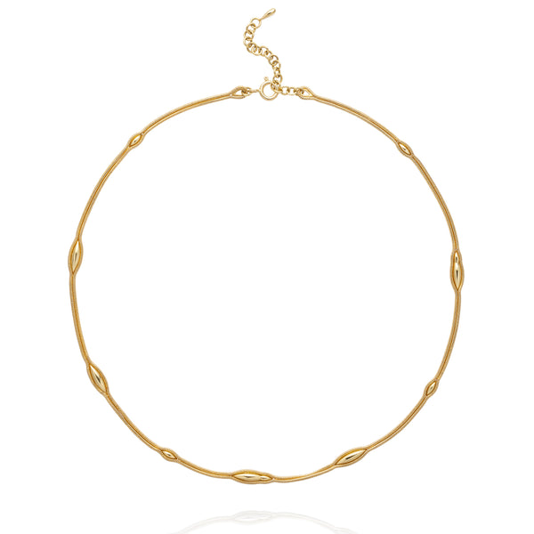 18k yellow gold fluid gold necklace by Fernando Jorge Tiny Gods