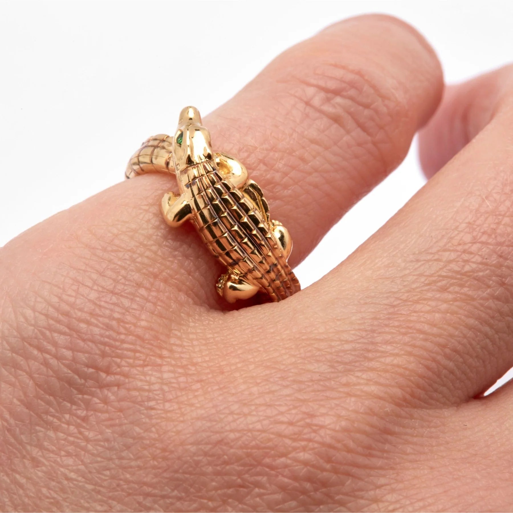 gold alligator pinky ring Bibi van der velden tiny gods 