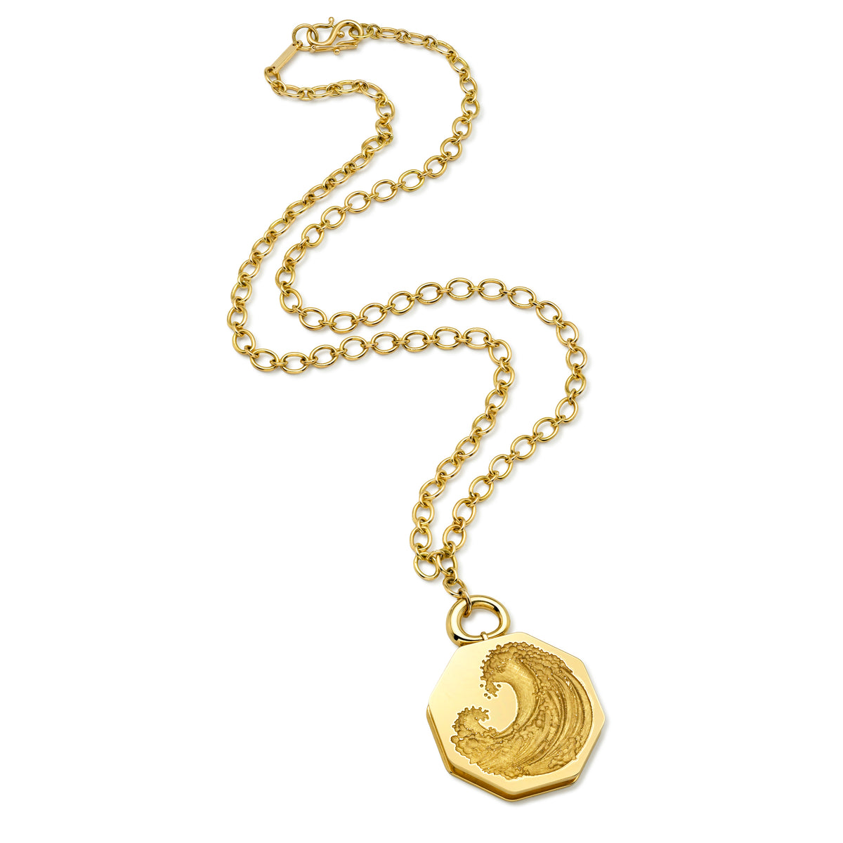 grandfather wave locket yellow gold necklace pendant tiny gods retrouvia 