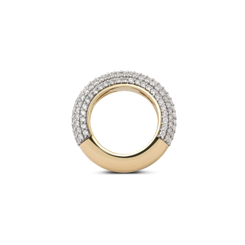 14k yellow gold Pave Diamond Illusion Ring by Rainbow K at Tiny Gods