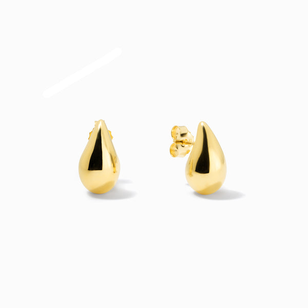 small teardrop earrings tiny gods 14k yellow gold bottega drop