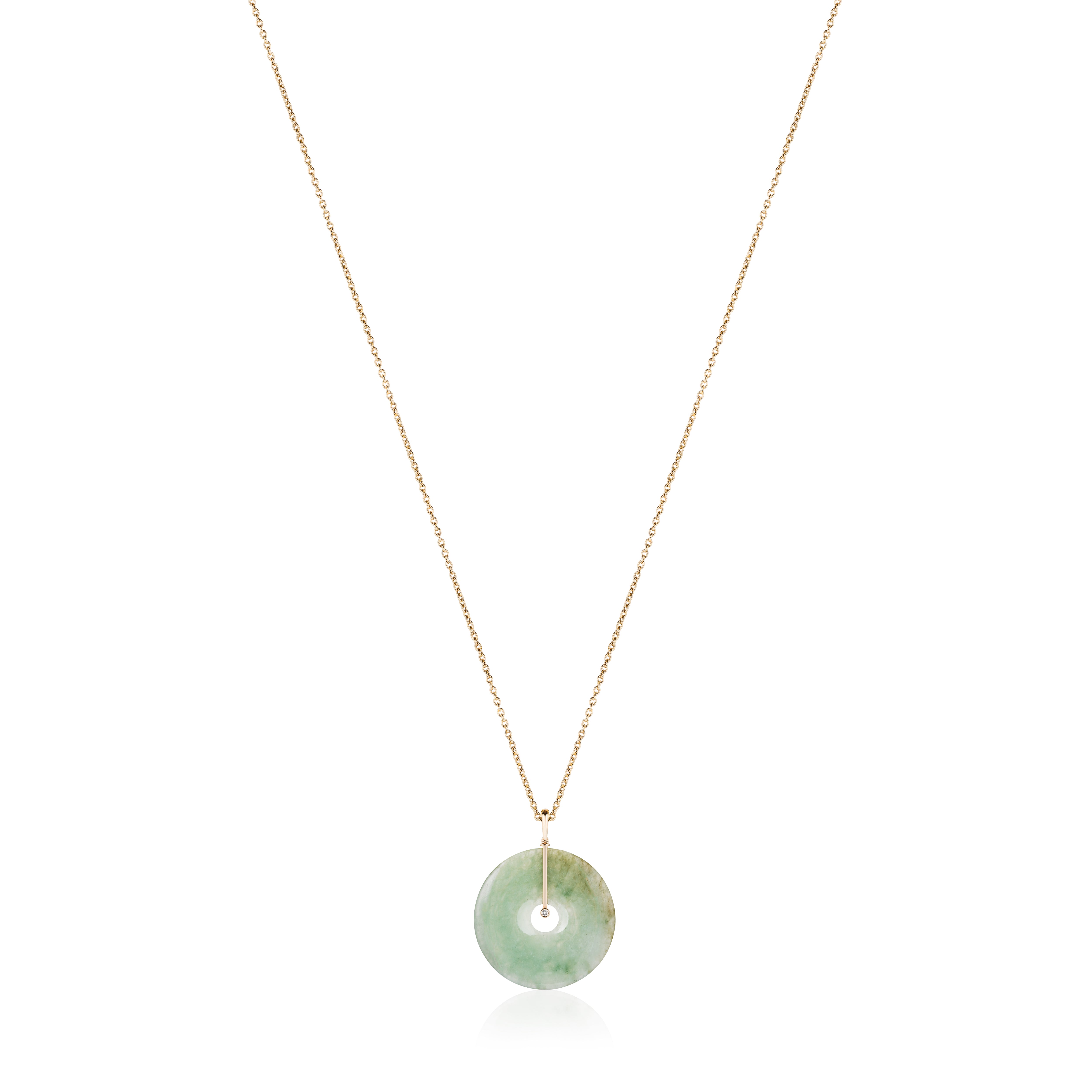 jade donut pendant on chain goshwara tiny gods necklace 