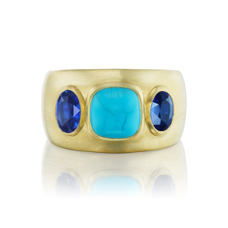 Blaze Blue Sapphire And Blue Coloured Gemstone Band Ring | Garrard