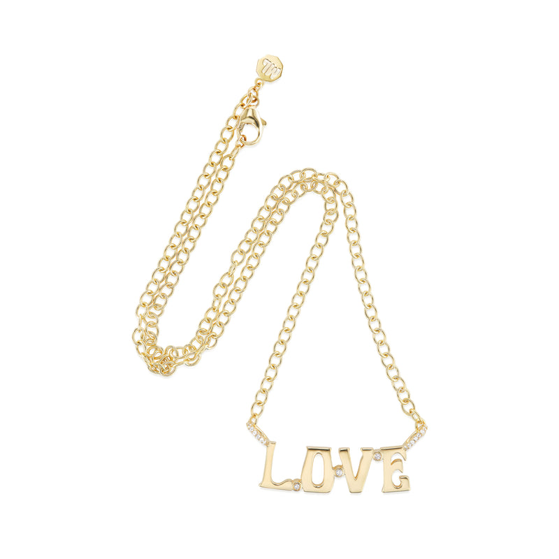 Large "LOVE" Nameplate Necklace