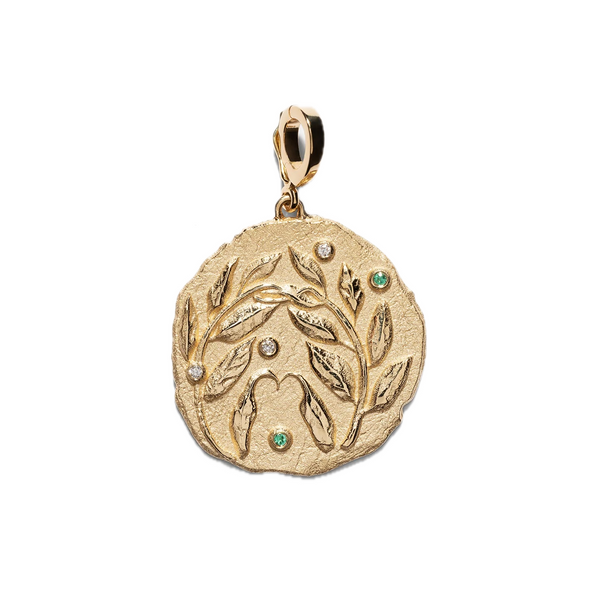 Emerald Olive Branch Large Coin