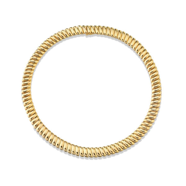 18k yellow gold large Zoe choker necklace by Anita Ko Tiny Gods