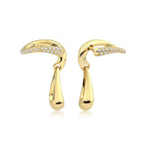 18k yellow gold little moment earrings with diamonds by Kloto Tiny Gods