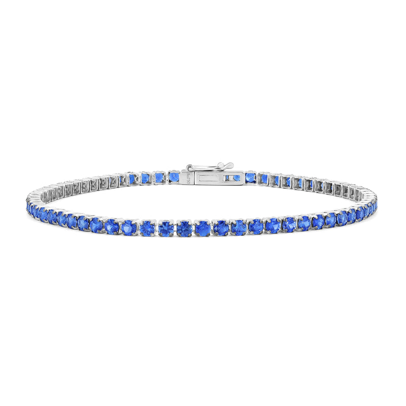 Medium Invisible Blue Sapphire Bracelet