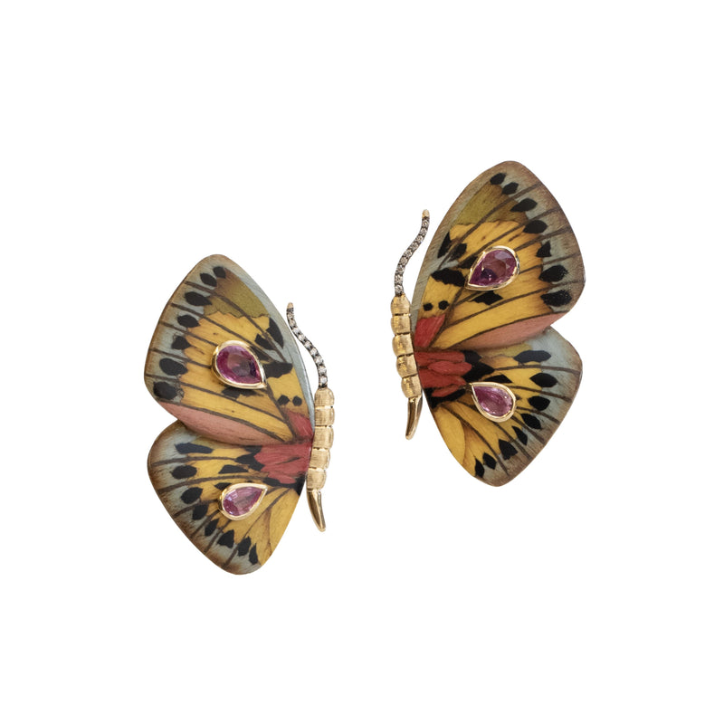 medium-yellow-butterfly-marquetry-earrings-pink-sapphires-tiny-gods-silvia-furmanovich