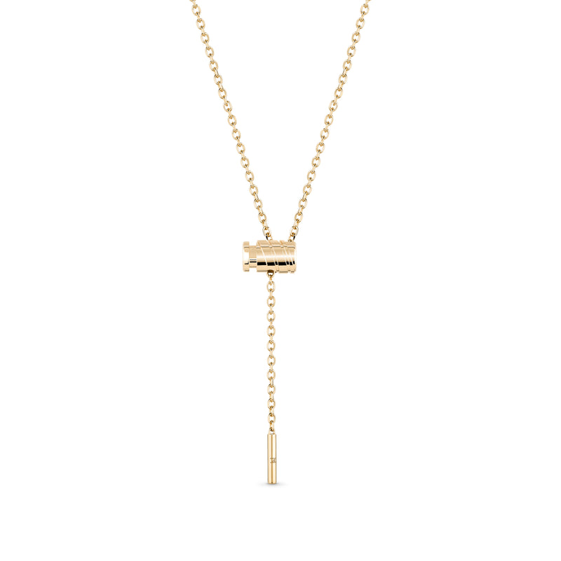 18k yellow gold adjustable mini latch necklace pendant by Nouvel Heritage Tiny Gods