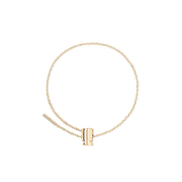 18k yellow gold adjustable mini all gold latch bracelet by Nouvel Heritage Tiny Gods