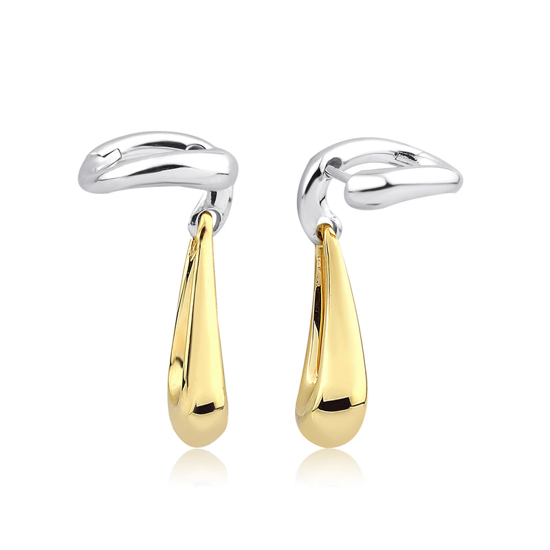 18k yellow gold and sterling silver moment earrings by Kloto Tiny Gods