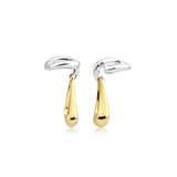 18k yellow gold and sterling silver moment earrings by Kloto Tiny Gods