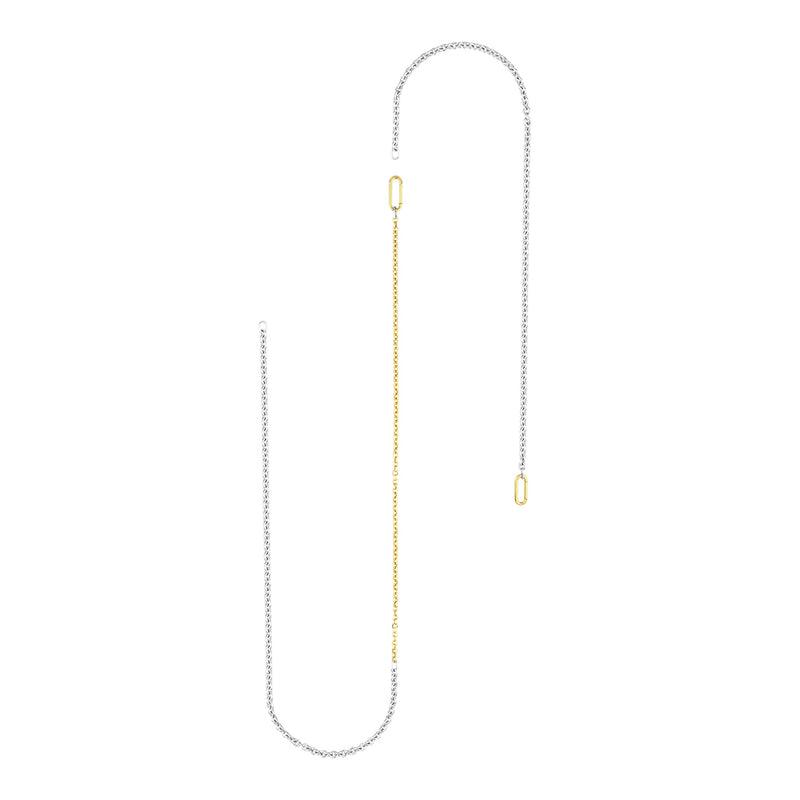 18k yellow gold and sterling silver mono necklace by Kloto Tiny Gods