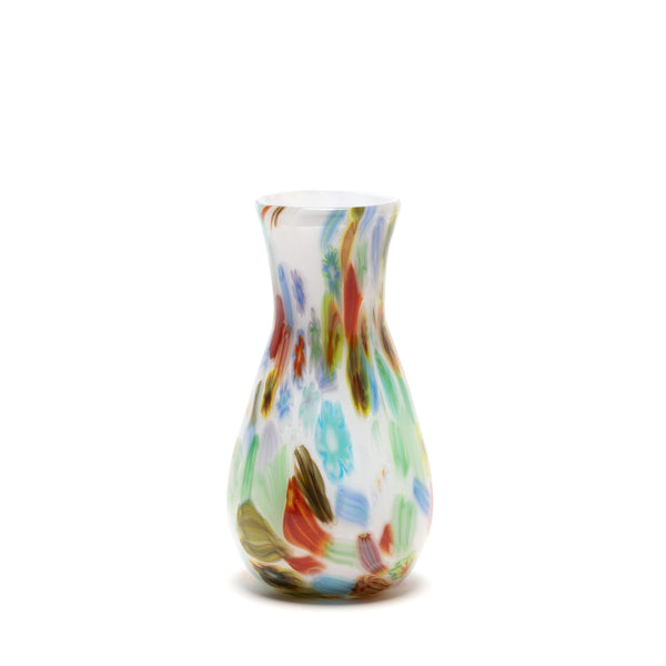hand blown multi rainbow spots vase by Paul Arnhold Tiny Gods