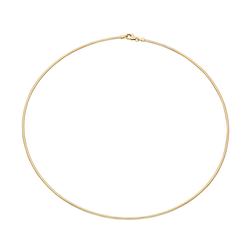 14k yellow gold omega wire collar necklace by Ita Tiny Gods