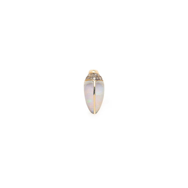 18k yellow gold opal scarab wing stud earring by Bibi van der Velden Tiny Gods