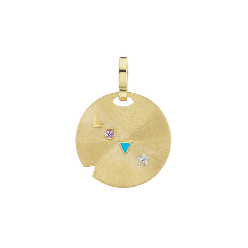 18k yellow gold Love talisman charm by Anna Maccieri Rossi Tiny Gods