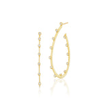 18k yellow gold large hoopla oval diamond earrings Suzy Landa Tiny Gods