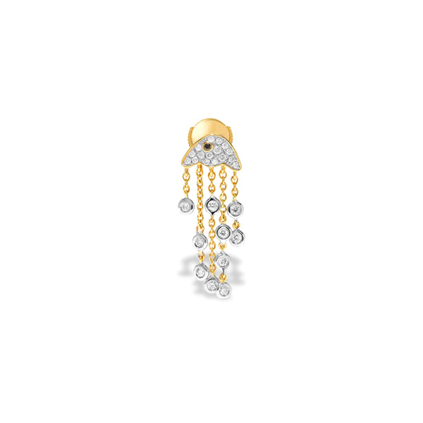 PAIRE DE BO MEDUSE DIAMANTS OJ tiny gods jellyfish diamond earrings